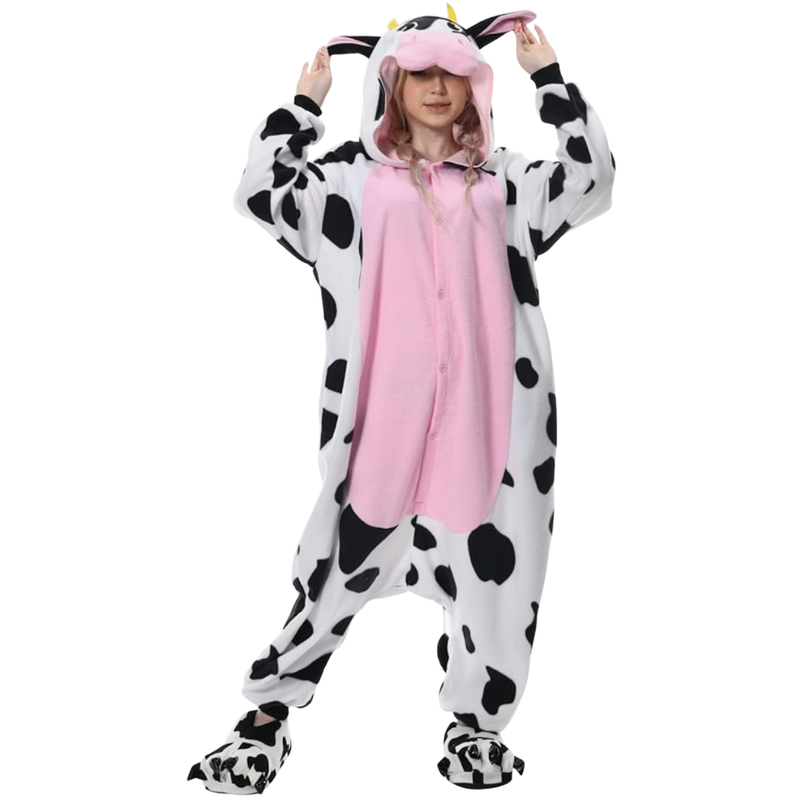 Pijama Kigurimi Vaca (ADULTO E INFANTIL) + BRINDE GRÁTIS