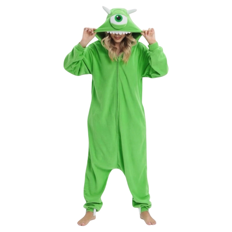 Pijama Kigurimi Mike Wazowski (ADULTO E INFANTIL) + BRINDE GRÁTIS